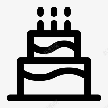 蛋糕生日庆祝美味图标图标