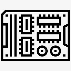 PCB线路主板电路电子图标高清图片