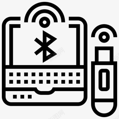 USB插头蓝牙通信连接图标图标