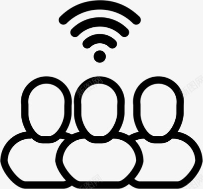 数字团队连接物联网图标图标