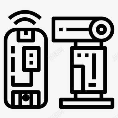 无线闪光灯摄影工作室图标图标