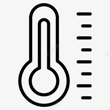 温度计发热实验室图标图标
