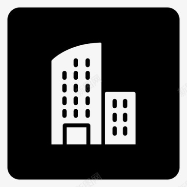 公司二维码公司建筑商业图标图标