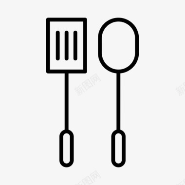 厨房用具采购产品抹刀食品和餐厅厨房图标图标
