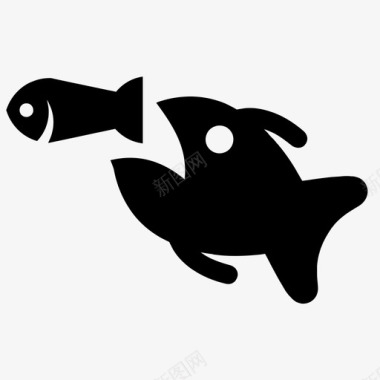 大鱼吃食人鱼图标图标