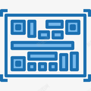 二维码购物和电子商务10蓝色图标图标
