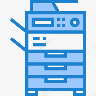 复印机办公用品6蓝色图标图标