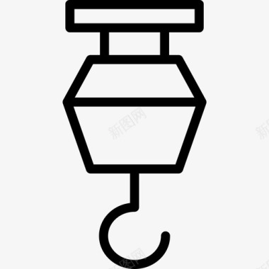 信贷工程矢量图起重机工程60直线图标图标