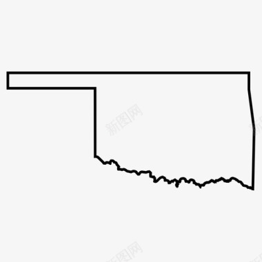 俄克拉荷马州大纲州地图图标图标