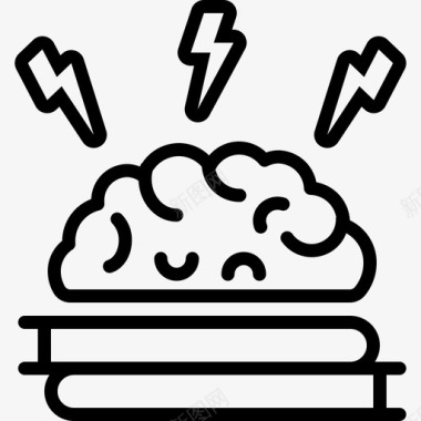 大脑训练神经学能量图标图标