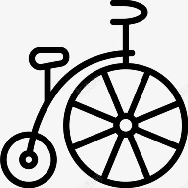 自行车英国直线型图标图标