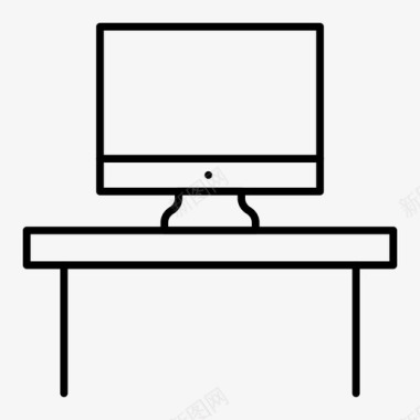 办公桌电脑液晶显示器图标图标