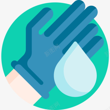 冬天的手套手套清洁59扁平图标图标
