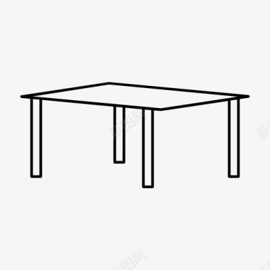 桌子四条腿家具图标图标