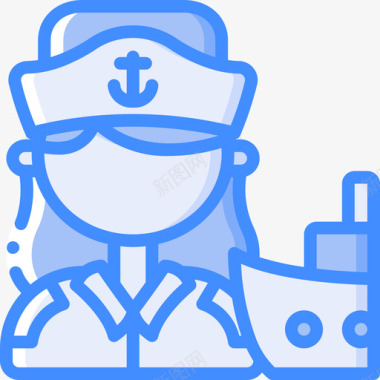 水手职业22蓝色图标图标