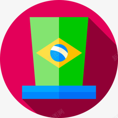 巴西标志帽子巴西嘉年华10平顶图标图标