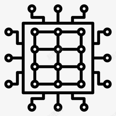 网络E图标芯片数据网络图标图标