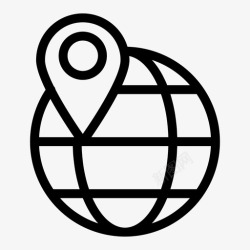 企业管理系统地图全球定位系统位置图标高清图片