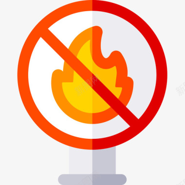 信号禁止开火信号和禁令图标图标