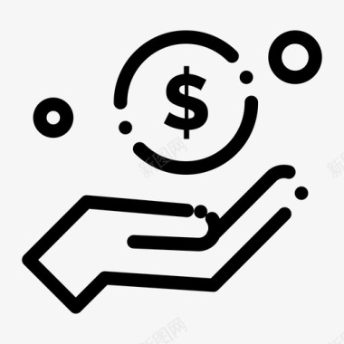 火焰美元图标美元慈善帮助图标图标