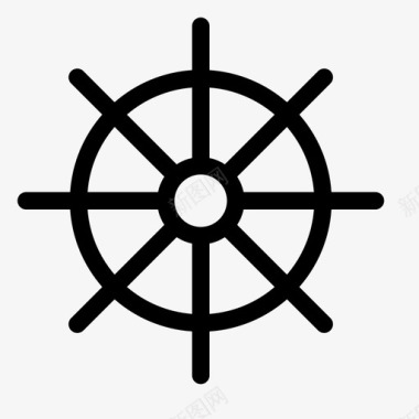 轮船舵机图标图标