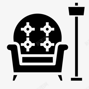 座椅扶手椅舒适图标图标