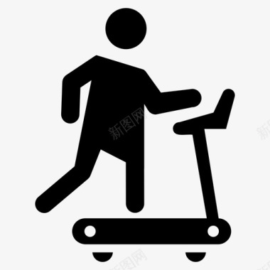 跑步跑步机健身健身器材图标图标