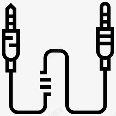 连接电缆音频电缆连接器插孔图标图标