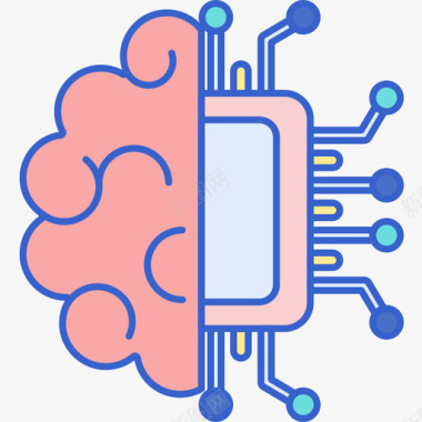 智能人工人工智能科学102线性颜色图标图标