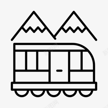 铁路旅行观光旅游图标图标