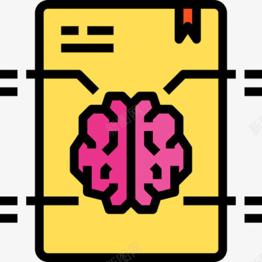 思维大脑文件大脑概念4线颜色图标图标