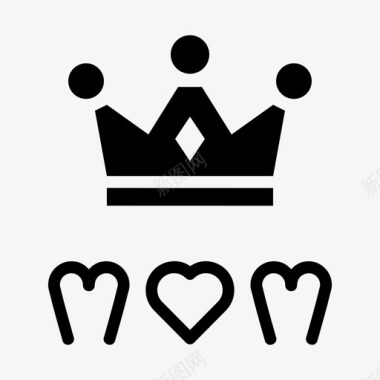 母亲节皇冠母亲图标图标