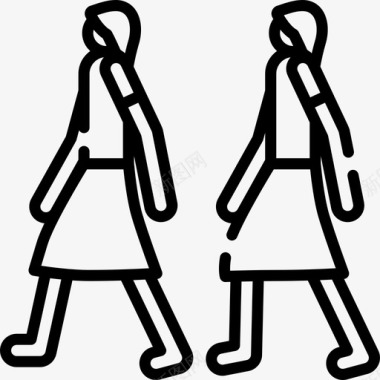 女性生殖女性游行女权主义10直系图标图标
