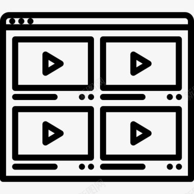 视频页面播放器图标图标