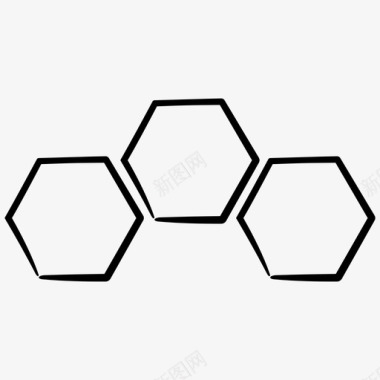 信息元素六边形蜂窝图标图标