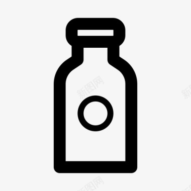 瓶装牛奶饮料健康食品饮料001线图标图标
