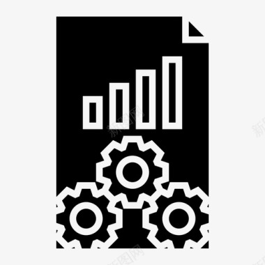 分析数据齿轮图标图标