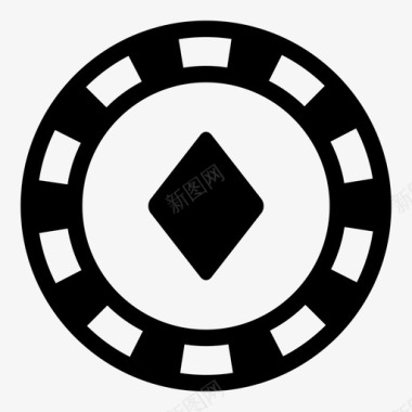 赌场筹码钻石赌场筹码赌博图标图标