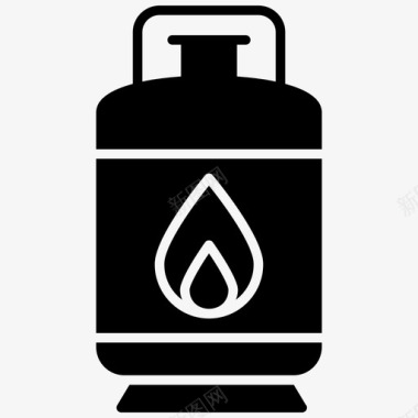 能源图标天然气钢瓶液化石油气图标图标