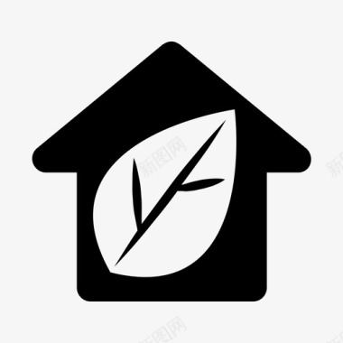 节能绿色家园能源绿色环保图标图标