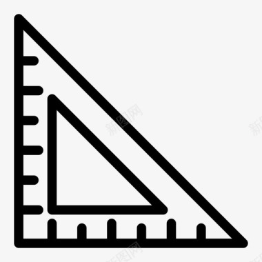 数学量角器罗盘几何图标图标