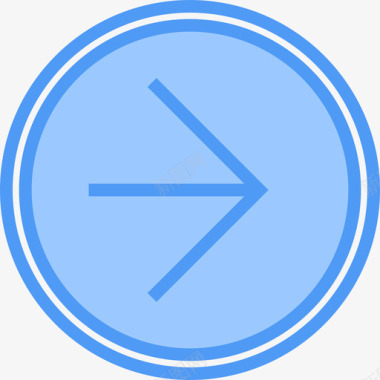 右箭头按钮5蓝色图标图标