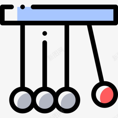 省略摆锤物理学14颜色省略图标图标