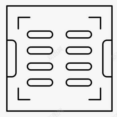 金边细线卫生间建筑排水图标图标