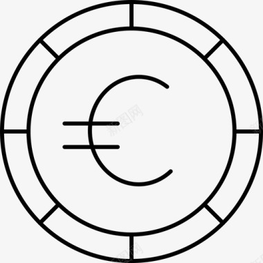 火焰欧元图标欧元硬币货币图标图标
