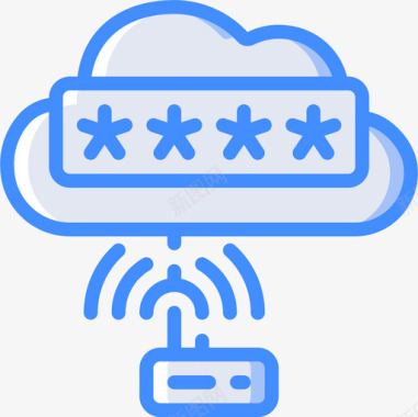 Wifi网络安全17蓝色图标图标
