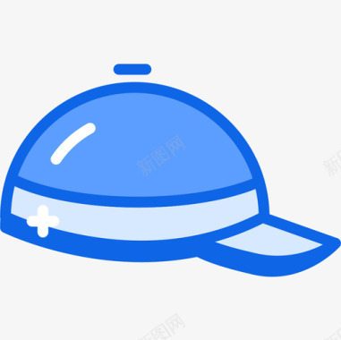 帽子时尚5蓝色图标图标