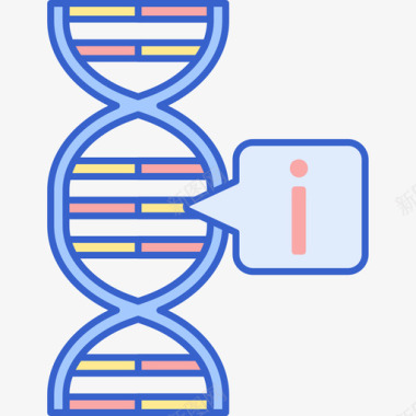 DNA海报Dna科学102线性颜色图标图标