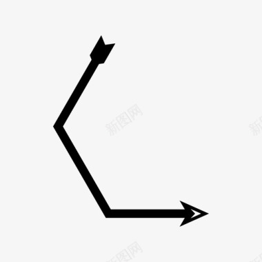 右边角箭弓右图标图标