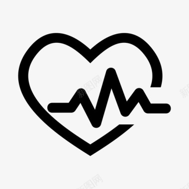 心电图心率心肺心电图图标图标
